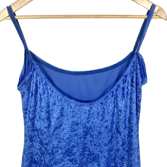 Shirl-Lynns Of New York Blue Velvet Stretch Dance Dress Adult M Lyrical Stage - Picture 4 of 7